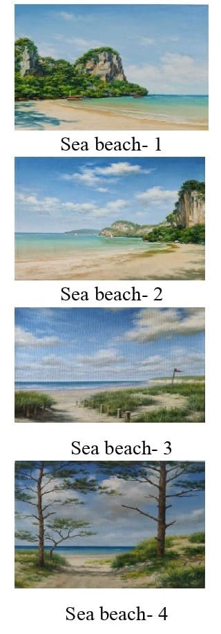 Sea beach painting
